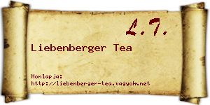 Liebenberger Tea névjegykártya