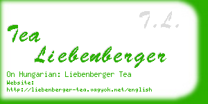 tea liebenberger business card